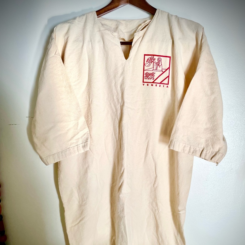 Unisex shirt bought while traveling Italy.___ SIZE—LARGE